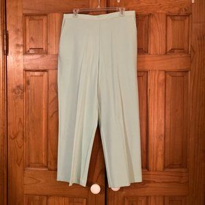 NWOT Alfred Dunner Vintage 90s Pants Flat Front Panel Pull On Green Size 14
